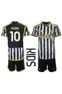 Juventus Paul Pogba #10 Babytruitje Thuis tenue Kind 2023-24 Korte Mouw (+ Korte broeken)